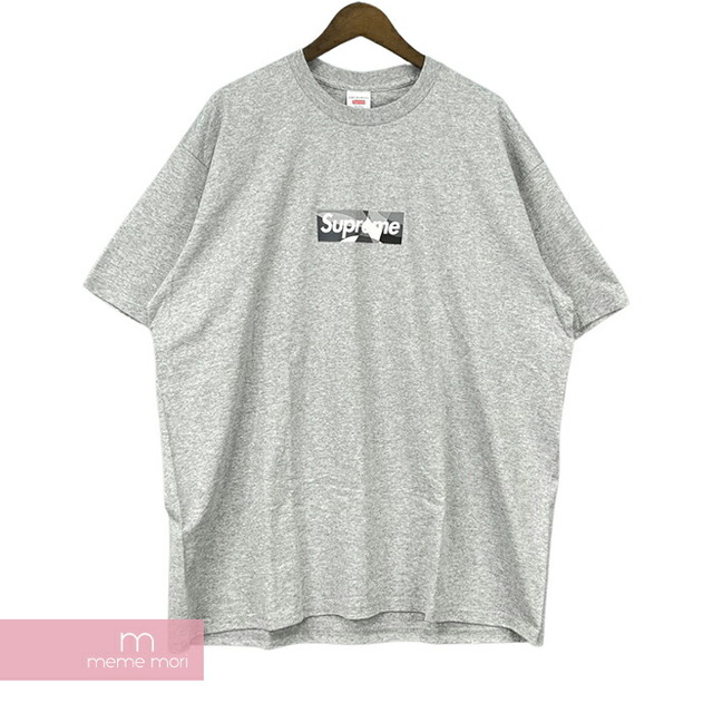 Supreme×Emilio Pucci 2021SS Box Logo Tee シュプリーム×エミリオプッチ ボックスロゴTシャツ 半袖カットソー プリント グレー×ブラック サイズL【210727】【新古品】【me04】