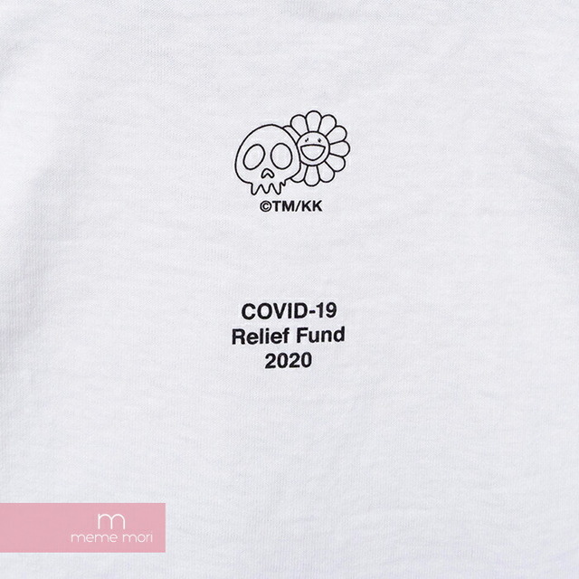 Supreme×Takashi Murakami 2020SS COVID-19 Relief Box Logo Tee kaikai kiki シュプリーム×村上隆 レリーフボックスロゴ Tシャツ 半袖カットソー チャリティ カイカイキキ ホワイト サイズXL210228】【新古品】【me04】