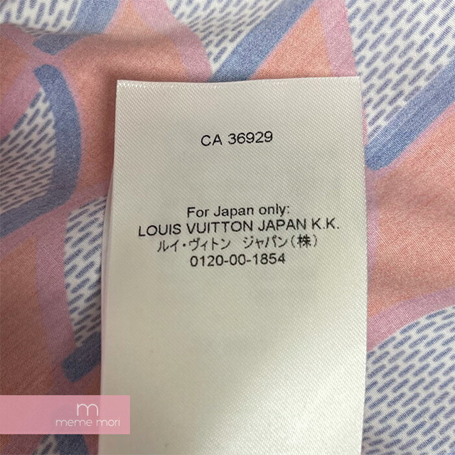 LOUIS VUITTON 2022AW Short Sleeve Shirt 1AAGHR ルイヴィトン ショートスリーブシャツ 半袖オープンカラー総柄シャツ ダミエ・ダイヤモンド コオロギプリント レッド×ブルー サイズXL【230418】【-A】【me04】