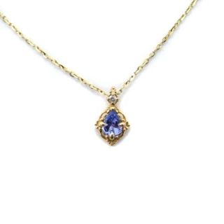 ノジェス タンザナイトネックレス K10 K5 ダイヤモンド 0.006ct-