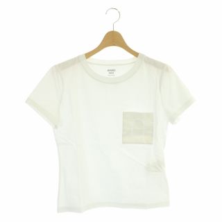 エルメス(Hermes)のエルメス シェーヌダンクルポケットTシャツ カットソー 半袖 40 白 ホワイト(Tシャツ(半袖/袖なし))