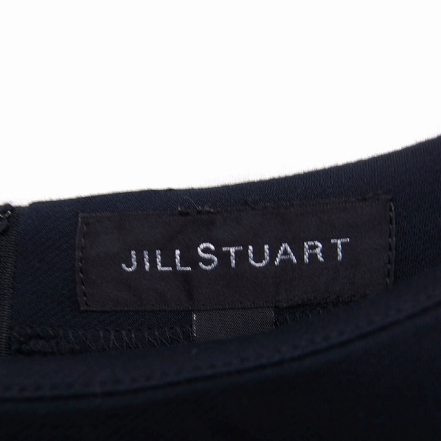 JILLSTUART(ジルスチュアート)のジルスチュアート JILL STUART フレア ワンピース ひざ丈 半袖 黒 レディースのワンピース(ひざ丈ワンピース)の商品写真