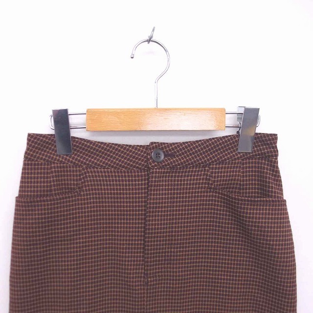EASTBOY(イーストボーイ)のイーストボーイ タイト スカート ミモレ丈 ロング チェック 9 茶 レディースのスカート(ロングスカート)の商品写真