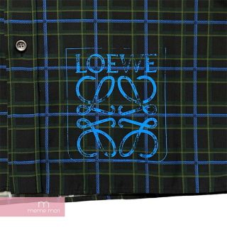 LOEWE 2022SS Anagram Stamp Check Shirt In Silk And Cotton ...