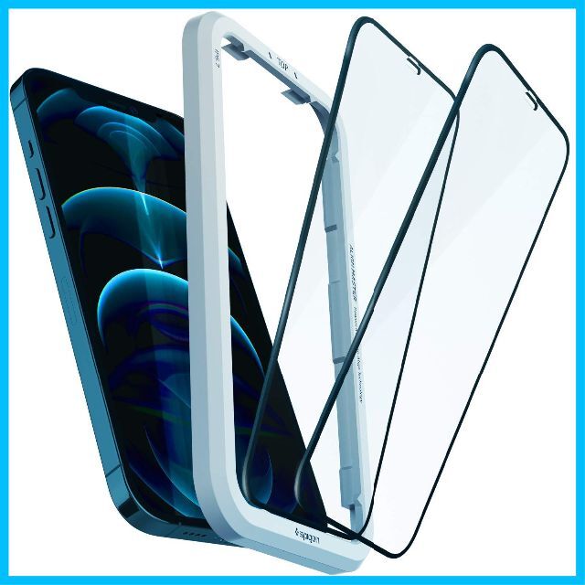 Spigen AlignMaster 全面保護 ガラスフィルム iPhone 1