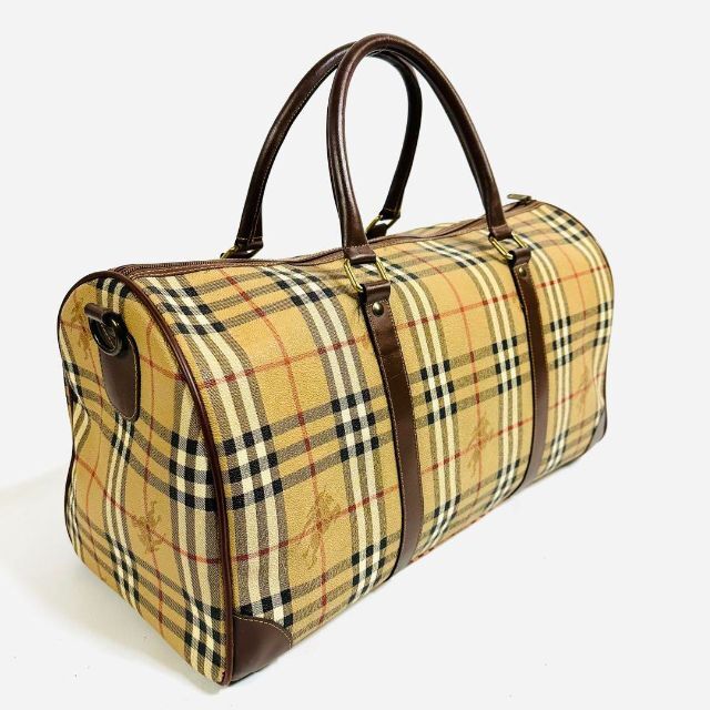 希少品】BURBERRY ノバチェック PVC レザー 大容量 ボストンバッグ
