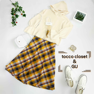 トッコクローゼット(TOCCO closet)の【2点セット】 パーカー + ミディ丈スカート(セット/コーデ)