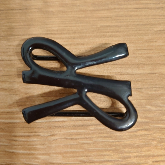 【未使用】45R　スカーフリングセット　黒/シルバー（真鍮） 4