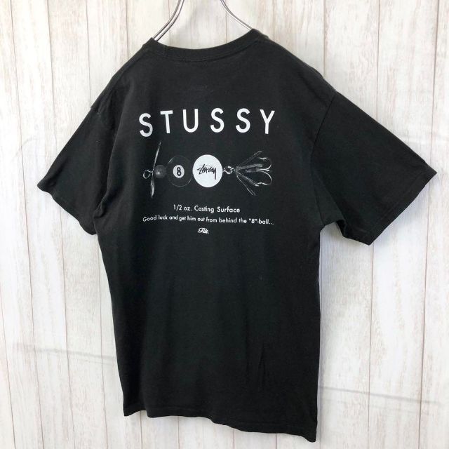 希少 STUSSY 8ボール 半袖 tシャツ  8黒 レディース エイトボール