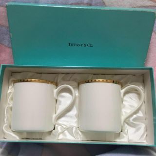 ティファニー(Tiffany & Co.)のティファニー ペアマグカップ ゴールド(グラス/カップ)