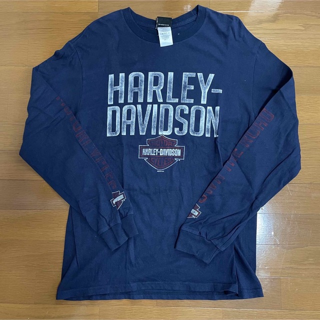 ハーレーダビッドソン 90s ロンT バックプリント オーバーサイズ ネイビー メンズのトップス(Tシャツ/カットソー(七分/長袖))の商品写真