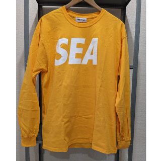 ウィンダンシー(WIND AND SEA)のWIND AND SEA ウインダンシー　ロンＴ　Lサイズ　イエロー　ロゴ(Tシャツ/カットソー(半袖/袖なし))