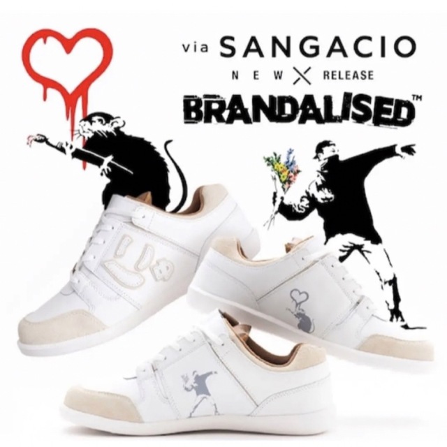 New Balance(ニューバランス)のにゅ～ずcom『Brandalised』バンクシーコラボスニーカー　27cm メンズの靴/シューズ(スニーカー)の商品写真