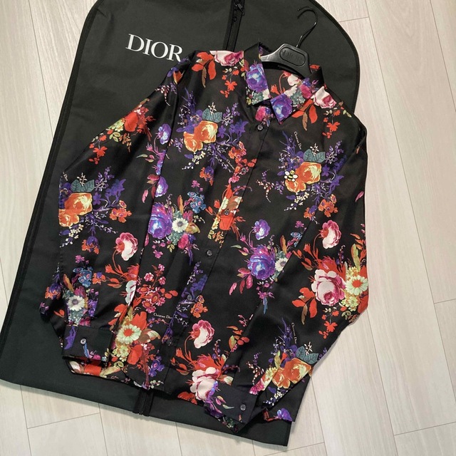 BTS着用】Dior homme × kaws 19ss シルクシャツ-