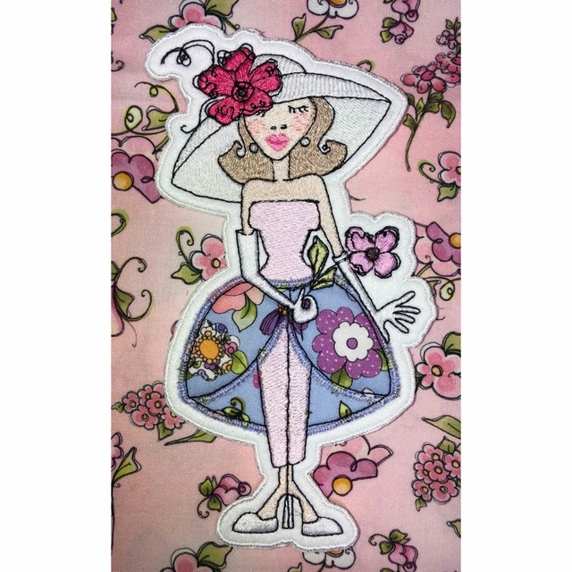 ロラライハリス 刺繍 マーメイド ワッペン 生地 アップリケ