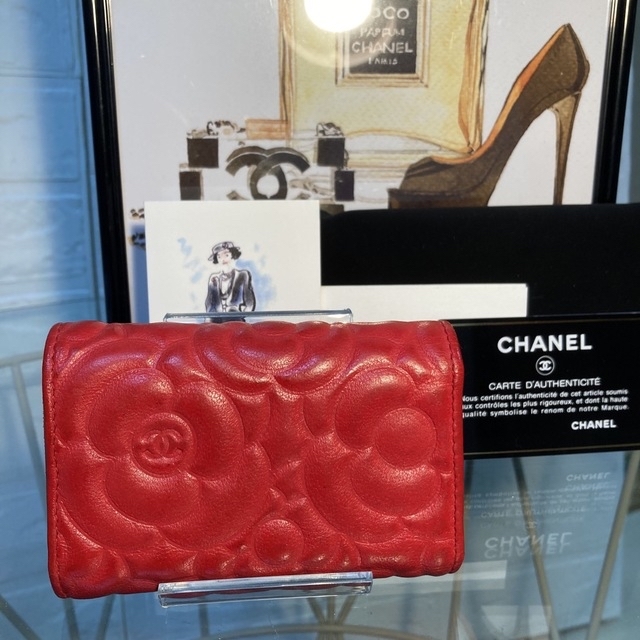 ［正規品］超美品　CHANEL カメリア　4連キーケース　シリアルシールあり 1