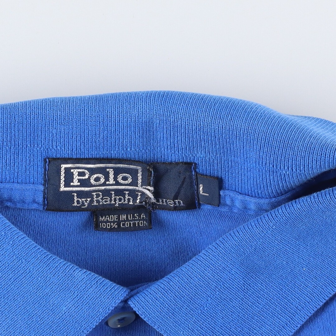 Ralph Lauren(ラルフローレン)の古着 ラルフローレン Ralph Lauren POLO by Ralph Lauren 半袖 ポロシャツ USA製 メンズL /eaa320773 メンズのトップス(ポロシャツ)の商品写真