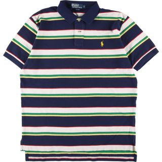 ラルフローレン(Ralph Lauren)の古着 ラルフローレン Ralph Lauren POLO by Ralph Lauren 半袖 ボーダー ポロシャツ メンズL /eaa320877(ポロシャツ)