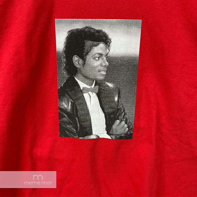 Supreme 2017SS Michael Jackson Tee シュプリーム マイケルジャクソンTシャツ 半袖カットソー フォトプリント レッド サイズM【220501】【新古品】【me04】