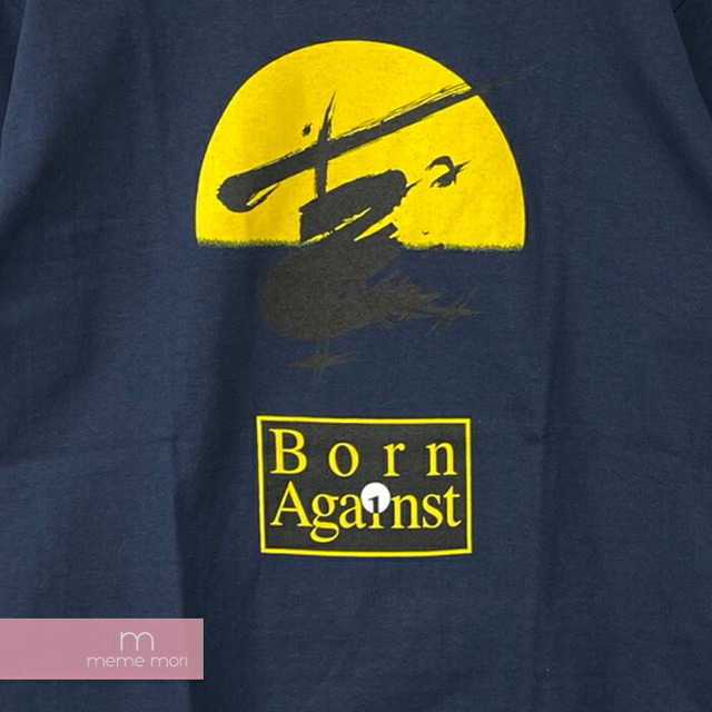 Supreme 2011SS Born Against Tee シュプリーム ボーンアゲインストTシャツ 半袖カットソー プリント ネイビー×イエロー サイズM 【220128】【新古品】【me04】