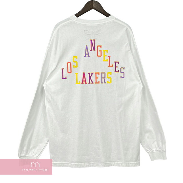 Kaikai Kiki Takashi Murakami×Losangels Lakers M&N Triangle L/S Tee COMPLEX CON カイカイキキ 村上隆×ロサンゼルスレイカーズ M＆N トライアングルロングスリーブTシャツ 長袖 ホワイト サイズXL 【210919】【-A】【me04】メンズ