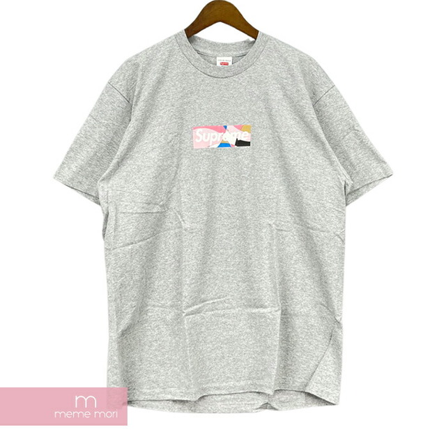 Supreme×Emilio Pucci 2021SS Box Logo Tee シュプリーム×エミリオプッチ ボックスロゴTシャツ 半袖カットソー プリント グレー×ピンク サイズM 【210728】【新古品】【me04】