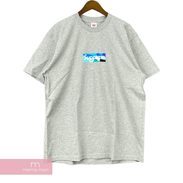 Supreme×Emilio Pucci 2021SS Box Logo Tee シュプリーム×エミリオプッチ ボックスロゴTシャツ 半袖カットソー プリント グレー×ブルー サイズM【210727】【新古品】【me04】メンズ