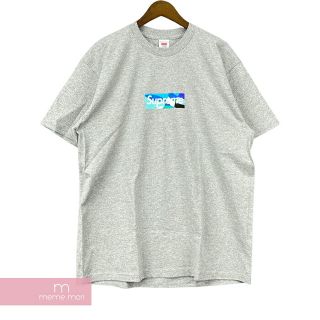 Supreme×Emilio Pucci 2021SS Box Logo Tee シュプリーム×エミリオプッチ ボックスロゴTシャツ 半袖カットソー プリント グレー×ブルー サイズM【210727】【新古品】【me04】(Tシャツ/カットソー(半袖/袖なし))