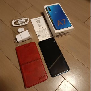 サムスン(SAMSUNG)のGALAXY A7　ブルー　美中古(スマートフォン本体)