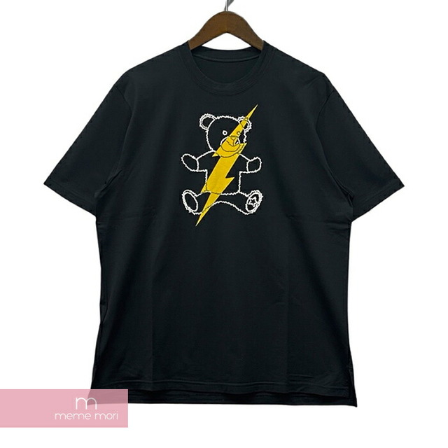 lucien pellat-finet Thunder Bear Tee ルシアンペラフィネ サンダーベアTシャツ 半袖カットソー プリント ブラック サイズS【220601】【-B】【me04】