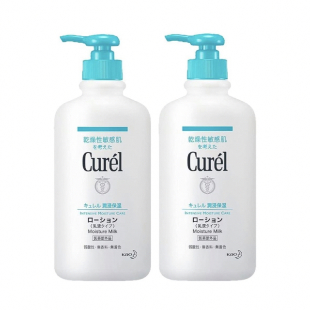 Curel(キュレル)の【新品未使用】キュレル　ローション　ポンプ　410ml 2個 コスメ/美容のボディケア(ボディローション/ミルク)の商品写真