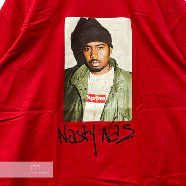 Supreme 2017AW Nasty Nas Tee シュプリーム ナスティーナズTシャツ 半袖カットソー フォトプリント レッド サイズM【220507】【新古品】【me04】