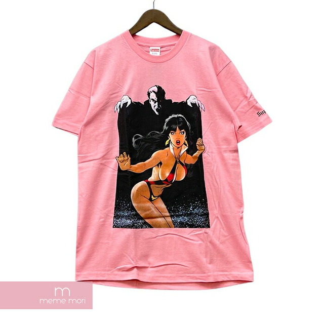 Supreme 2017SS Vampirella Tee シュプリーム ヴァンピレラTシャツ 半袖カットソー プリント ピンク サイズL【220507】【新古品】【me04】