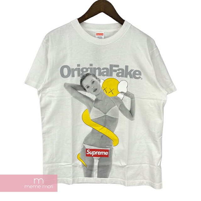 Supreme×Original Fake 2008SS 10th Anniversary Kate Moss Tee シュプリーム 代官山10周年記念ケイトモスTシャツ フォトプリント 半袖カットソー KAWS カウズ ホワイト サイズM【220504】【中古-B】【me04】 メンズのトップス(Tシャツ/カットソー(半袖/袖なし))の商品写真