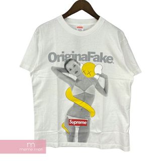 Supreme×Original Fake 2008SS 10th Anniversary Kate Moss Tee シュプリーム 代官山10周年記念ケイトモスTシャツ フォトプリント 半袖カットソー KAWS カウズ ホワイト サイズM【220504】【中古-B】【me04】(Tシャツ/カットソー(半袖/袖なし))