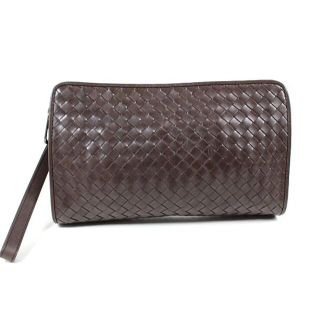 ボッテガヴェネタ(Bottega Veneta)のボッテガヴェネタ セカンドバッグ クラッチバッグ 美品　ブラウン　茶　ハンドバッ(セカンドバッグ/クラッチバッグ)