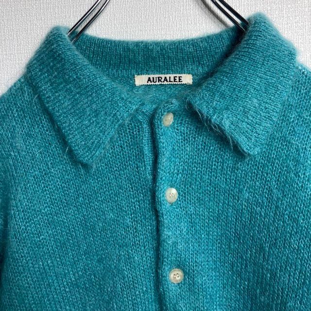 【美品】オーラリー ニットポロシャツ 長袖 サイズ5 入手困難 即完売モデル
