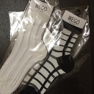 ウィゴー(WEGO)の新品 2足セット WEGO ウィゴー シースルーソックス 格子柄 ピンストライプ(ソックス)
