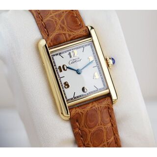 カルティエ(Cartier)の美品 カルティエ マスト タンク ゴールドアラビア SM Cartier(腕時計)