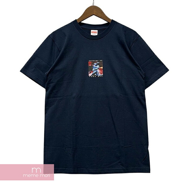 Supreme 2017SS Cyber Tee シュプリーム サイバーTシャツ 半袖カットソー プリント The Lawnmower Man SUPREME OR FUCK OFF ネイビー サイズL【220718】【新古品】【me04】