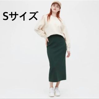 ユニクロ(UNIQLO)のストレッチダブルフェイスナロースカート（丈標準80～84cm）(ロングスカート)