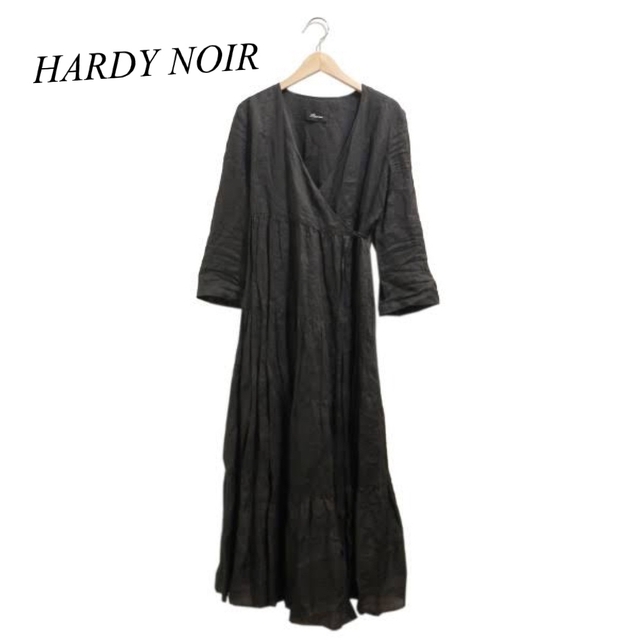新品✨未使用】HARDY NOIR カシュクールラップリネンワンピース 日本