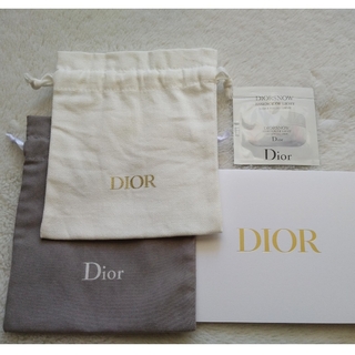クリスチャンディオール(Christian Dior)のDior☆巾着ポーチ2枚+サンプル(ノベルティグッズ)