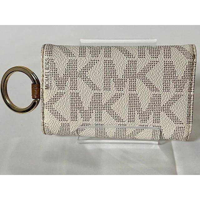 Michael Kors(マイケルコース)の【高級キーケース✨️格安提供✨️】MICHEAL KORS MK柄 総柄 ホワイ レディースのファッション小物(キーケース)の商品写真