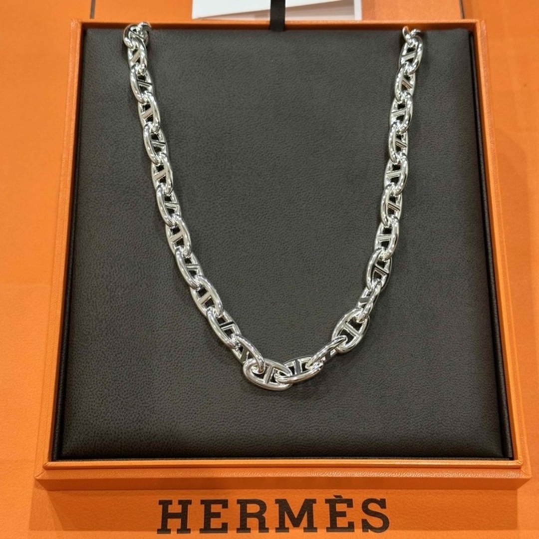 Hermes(エルメス)の新品 レア HERMES エルメス シェーヌダンクル ネックレス GM 29 メンズのアクセサリー(ネックレス)の商品写真