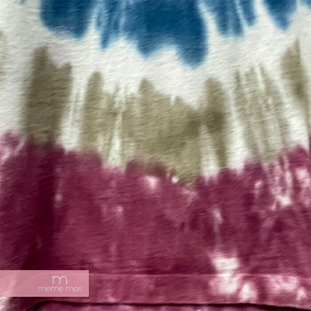 JUST DON Record Low Tie Dye LS Tee ジャストドン レコードロータイダイロングスリーブTシャツ 長袖カットソー ロゴ刺繍 バックプリント 染め マルチカラー サイズL【230222】【-B】