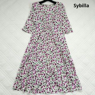 シビラ(Sybilla)の美品✨シビラ 花柄 ロングワンピース M 春夏(ロングワンピース/マキシワンピース)