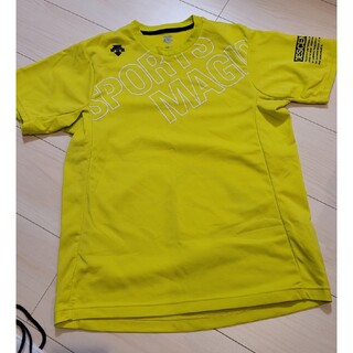 DESCENTE  Tシャツ黄色　Mサイズ(バレーボール)