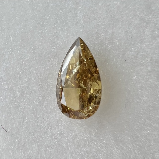 ブラウン イエロー ダイヤモンド ルース 0.254ct ペアシェイプ-
