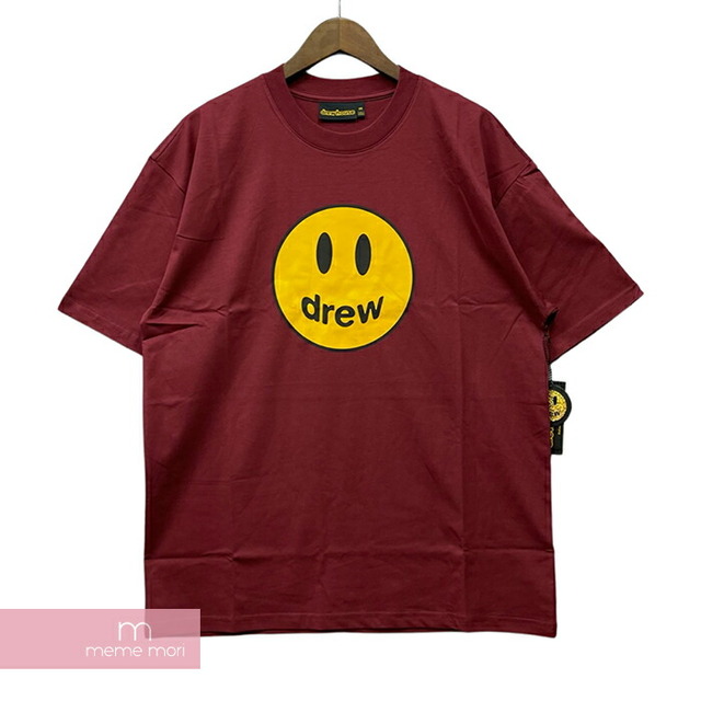 Drew House 2022AW Mascot SS Tee Burgundy ドリューハウス マスコットショートスリーブTシャツ 半袖カットソー スマイリープリント バーガンディ サイズL【221009】【新古品】【me04】トップス